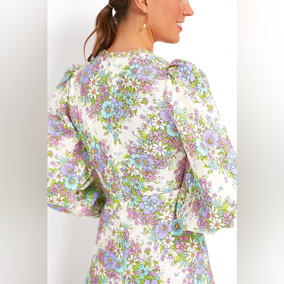 Alemais Petal Agnes Linen Midi Dress - Picture 5 of 5